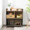 Costway Buffet Server Sideboard Kitchen Storage Cabinet w/ Drawer & Steel Doors